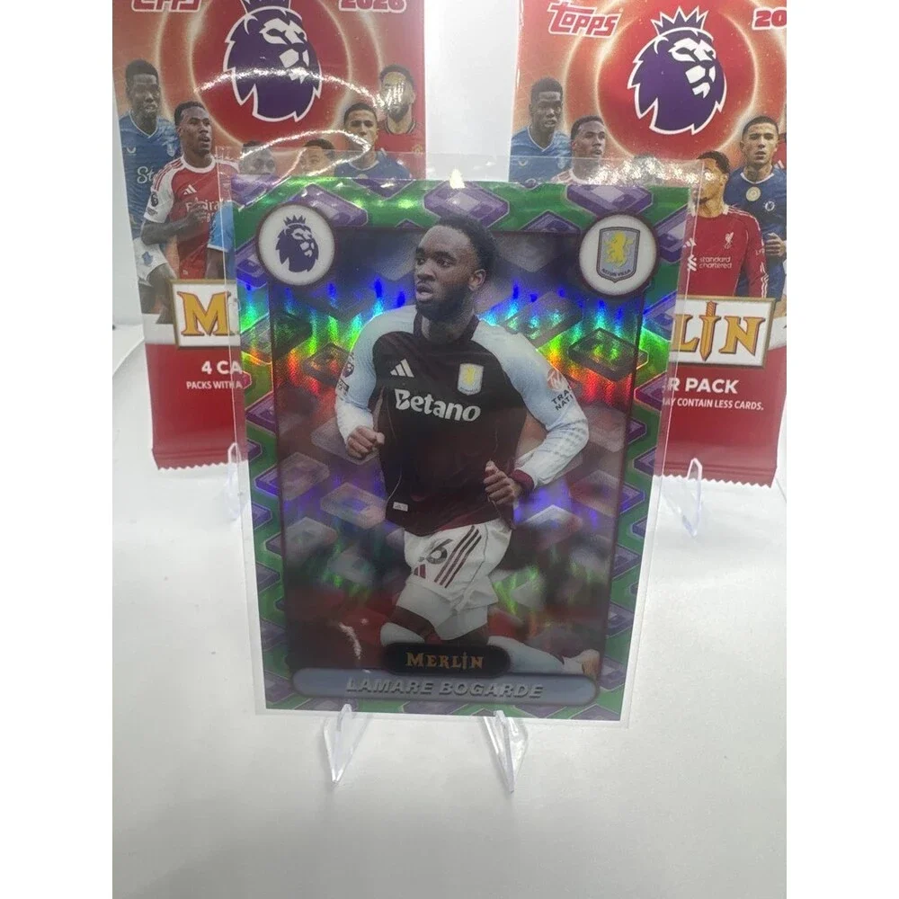 2026 Topps Merlin Premier League# 29 Lamare Bogarde, Aston Villa Green Refractor